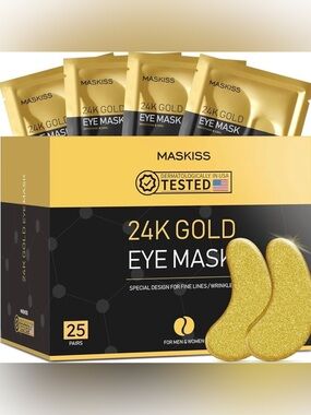 MASKISS 24K Gold Eye Mask - 25 Pairs